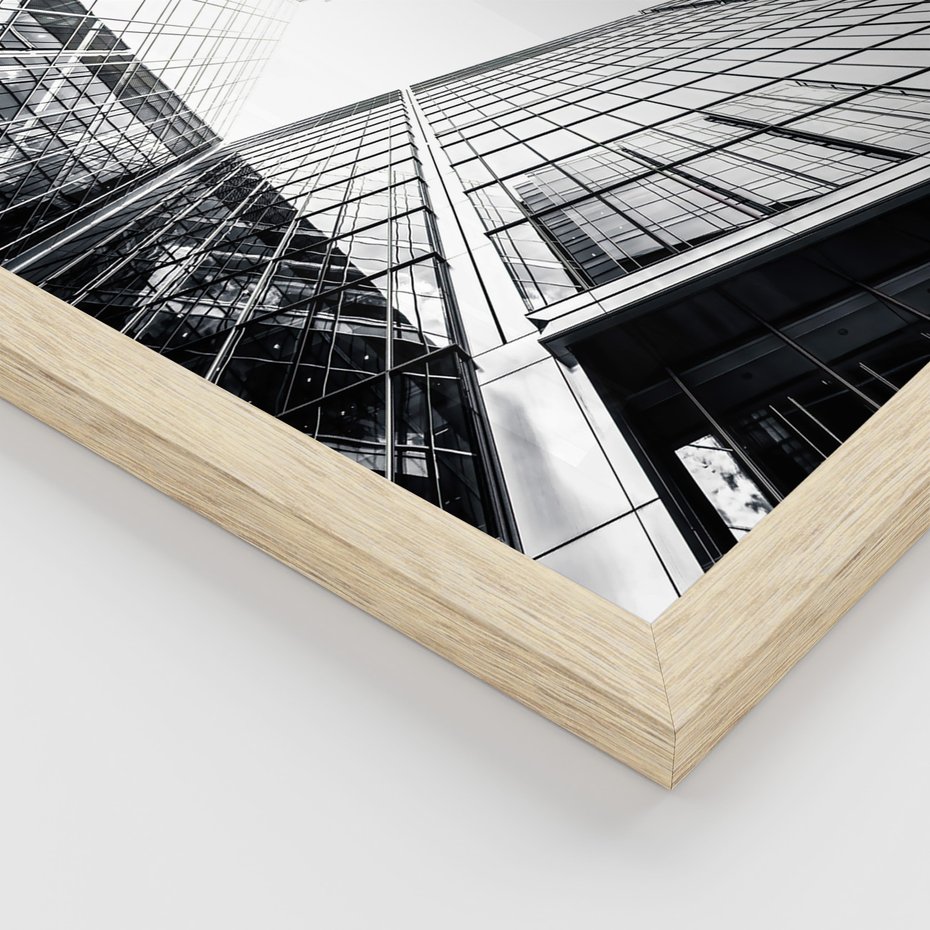 Zestaw obrazy w ramie, plakaty - architektura, budynki, miejski - rama drewno