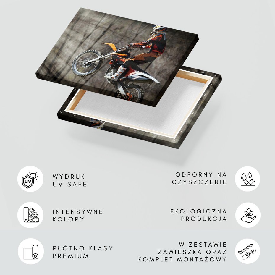 Obraz na płótnie - motocross, skok, sport