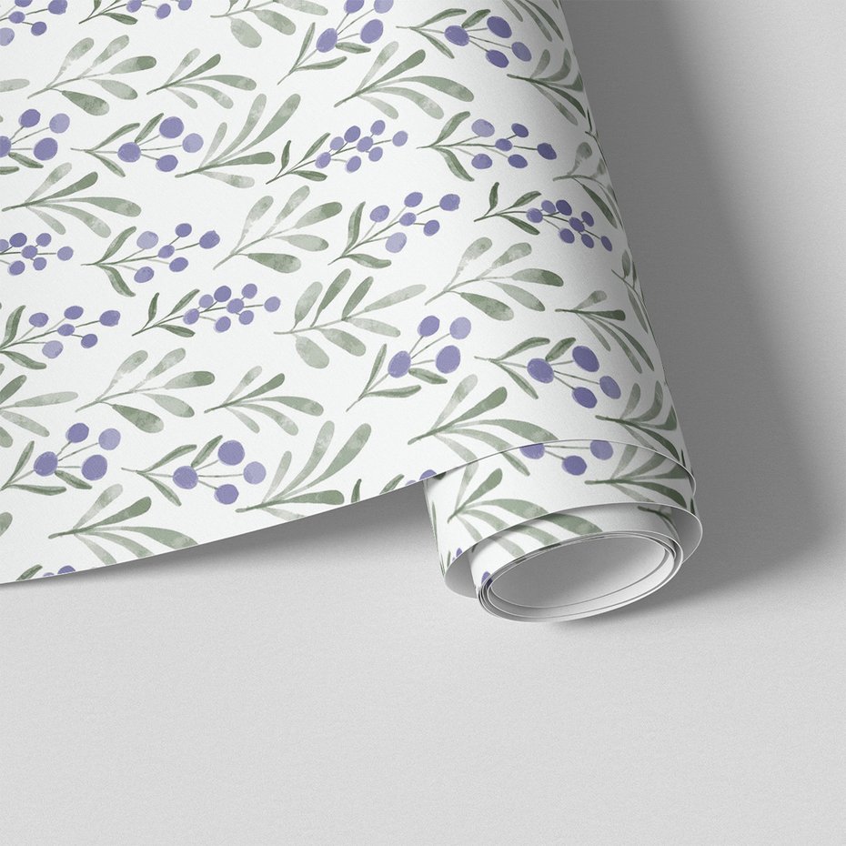 Tapeta - liście, jagody, gałązki