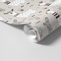 Tapeta - dziecięca, lama, kaktus, wzór