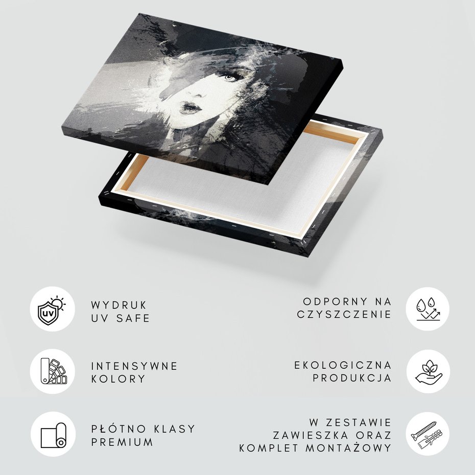 Obraz na płótnie - portret, kobieta, abstrakcja