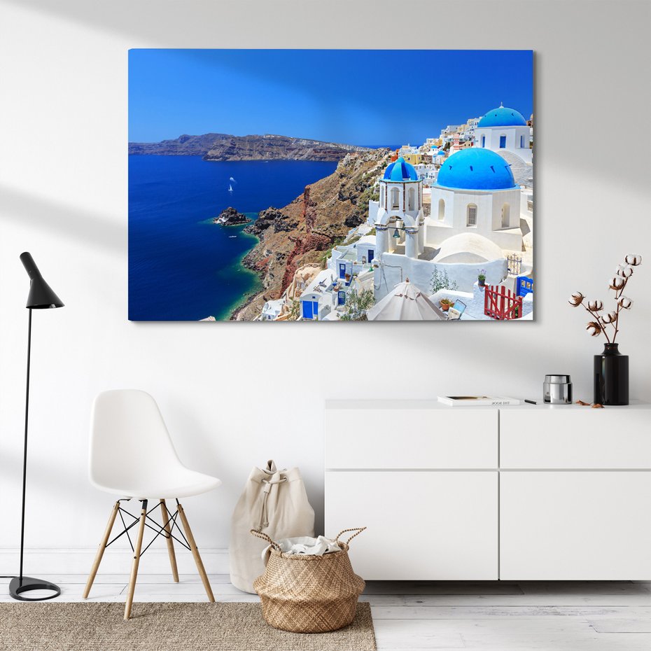 Obraz na płótnie - Santorini, Grecja, morze