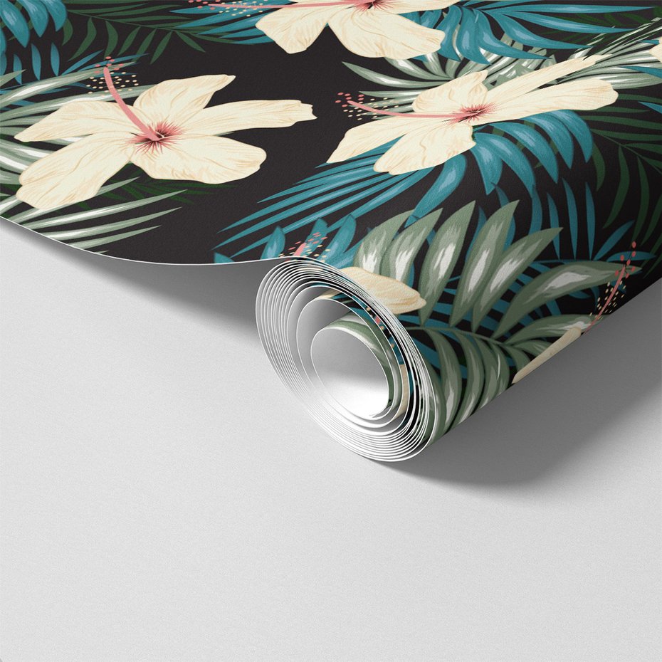 Tapeta - kwiaty, liście, tło