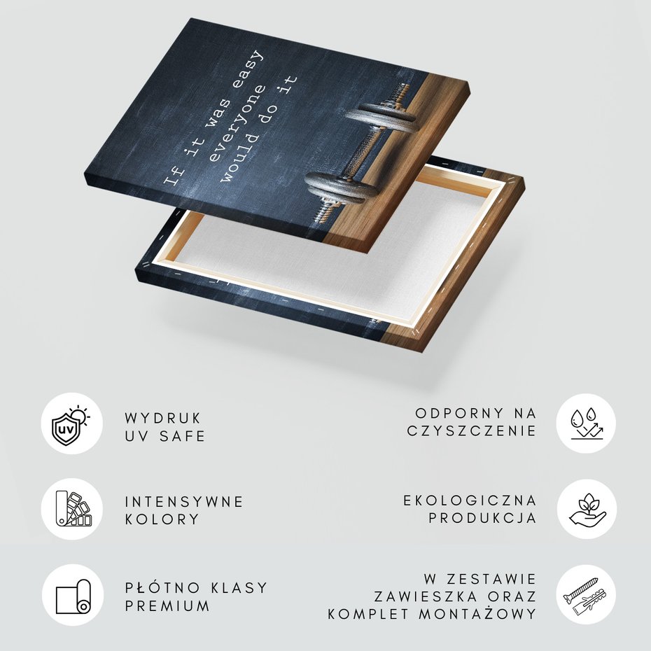 Obraz na płótnie - siłownia, ćwiczenia, ciężary