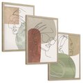 Zestaw obrazy w ramie, plakaty - portret, kobieta, abstrakcja - rama drewno