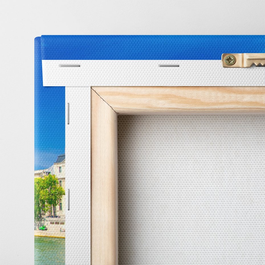 Obraz na płótnie - Paryż, wieża Eiffla, Sekwana