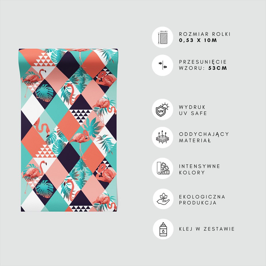 Tapeta - flaming, liście, geometria