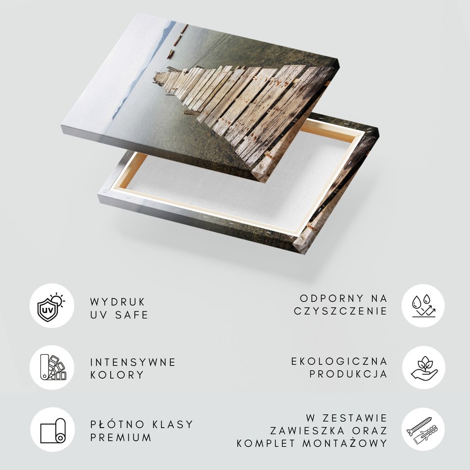 Obraz na płótnie - pomost, woda, jezioro