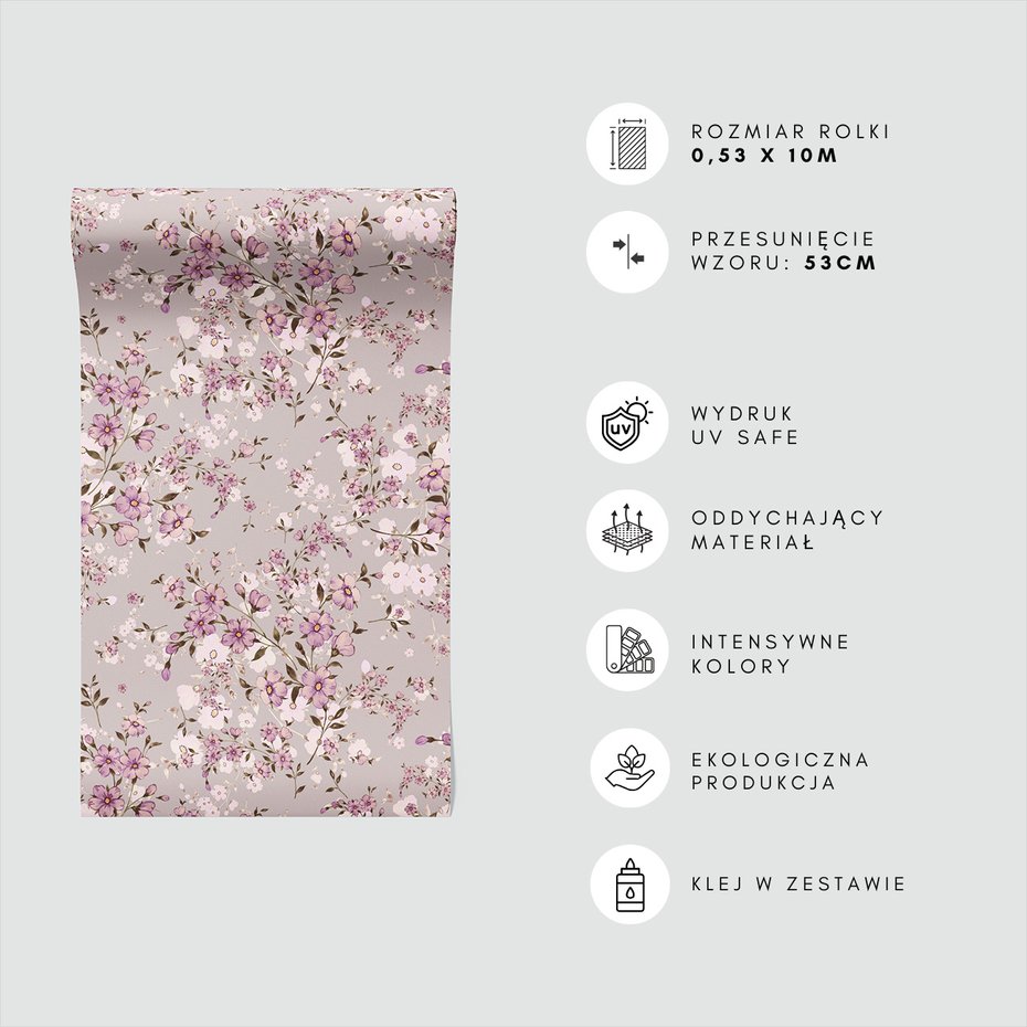 Tapeta - kwiaty, gałązki, elegancja