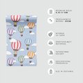 Tapeta - dziecięca, balony, zwierzęta, chmury