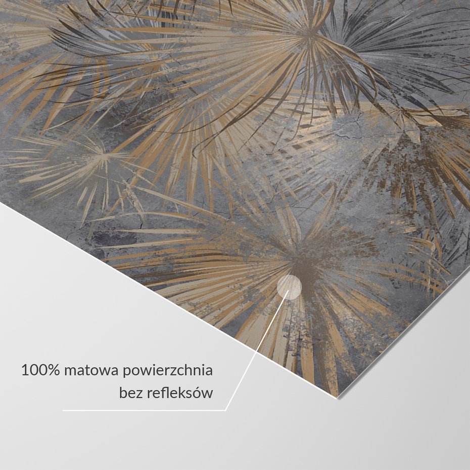 Fototapeta - beton, palmy, liście