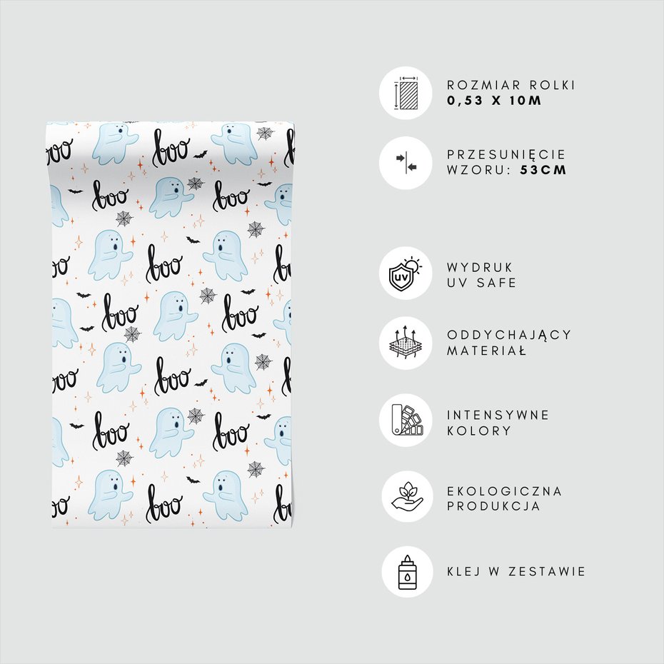 Tapeta - dziecięca, duch, halloween, pajęczyna