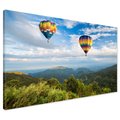 Obraz na płótnie - balony, góry, krajobraz