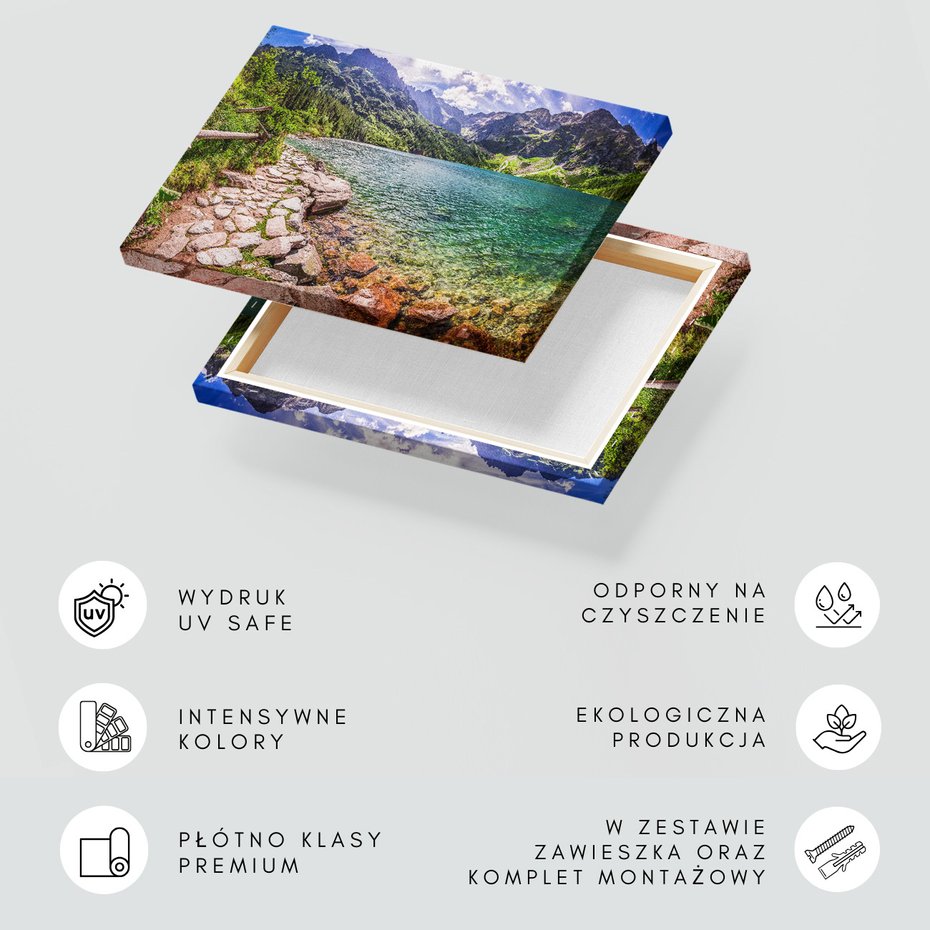 Obraz na płótnie - góry, jezioro, krajobraz