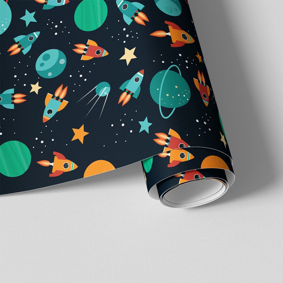 Tapeta - dziecięca, kosmos, planety,