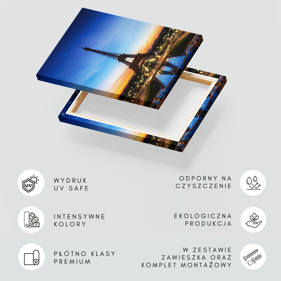 Obraz na płótnie - wieża Eiffla, Paryż, miasto