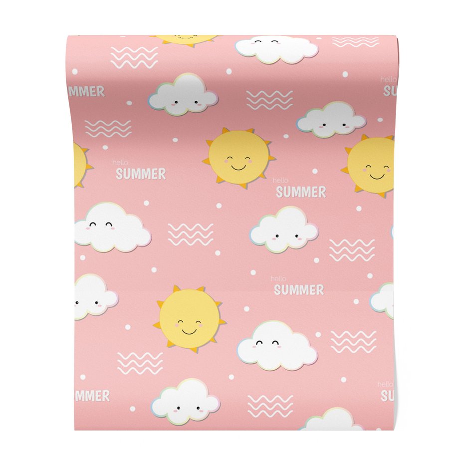 Tapeta - dziecięca, słońce, chmura, lato