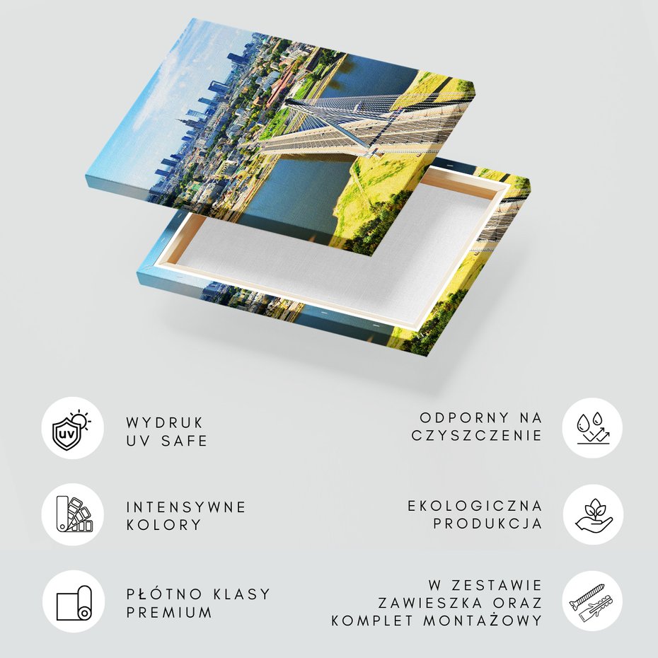 Obraz na płótnie - miasto, most, rzeka