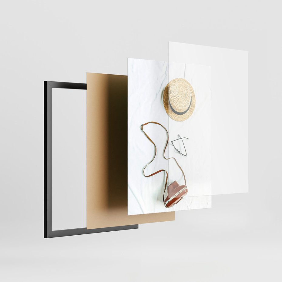 Zestaw obrazy w ramie, plakaty - vintage, kawa, tekst - rama czarna