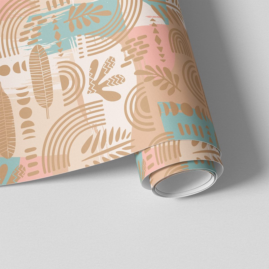 Tapeta - liście, kształty, abstrakcja