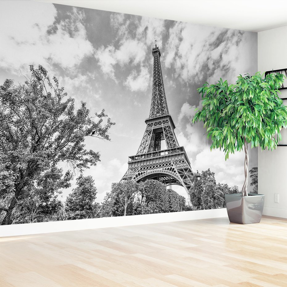 Fototapeta - Paryż, Wieża Eiffla, chmury