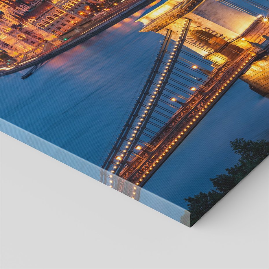 Obraz na płótnie - Budapeszt, most, noc
