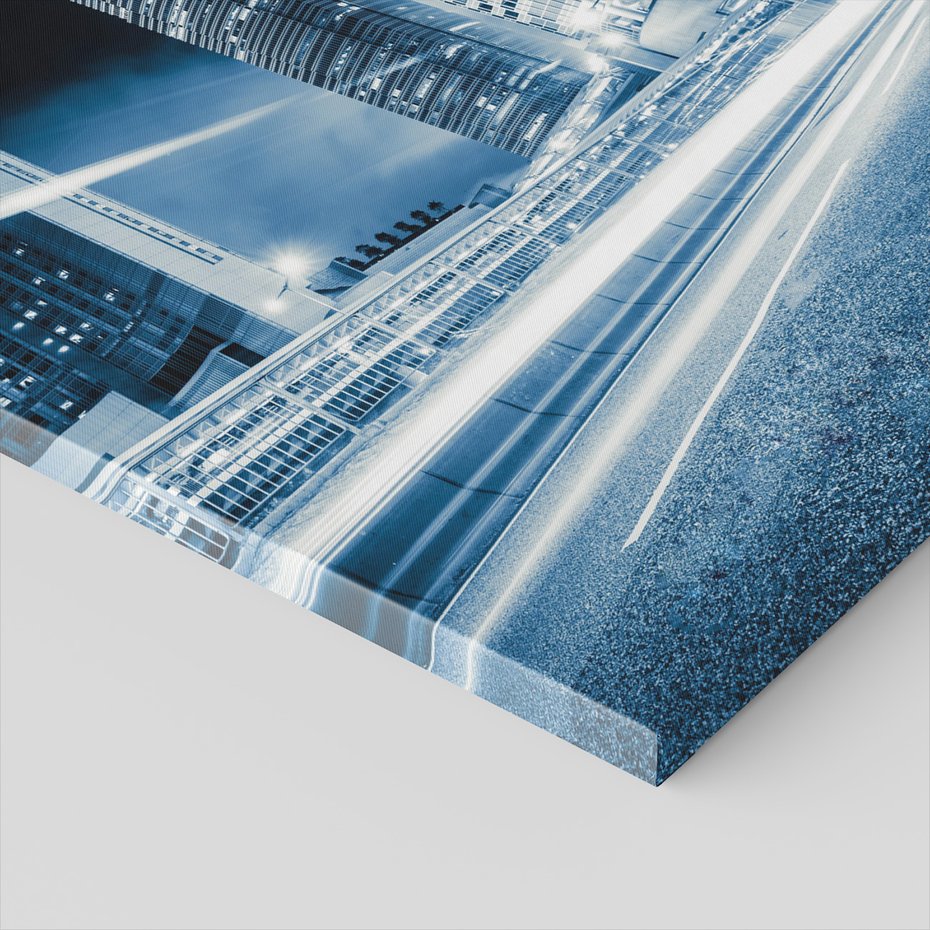 Obraz na płótnie - miasto, noc, budynki