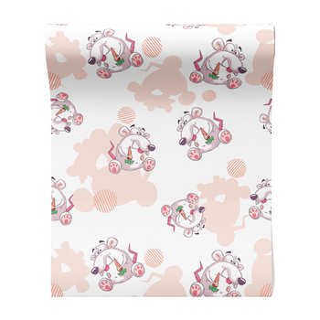 Tapeta - dziecięca, mysz, marchewka, tło