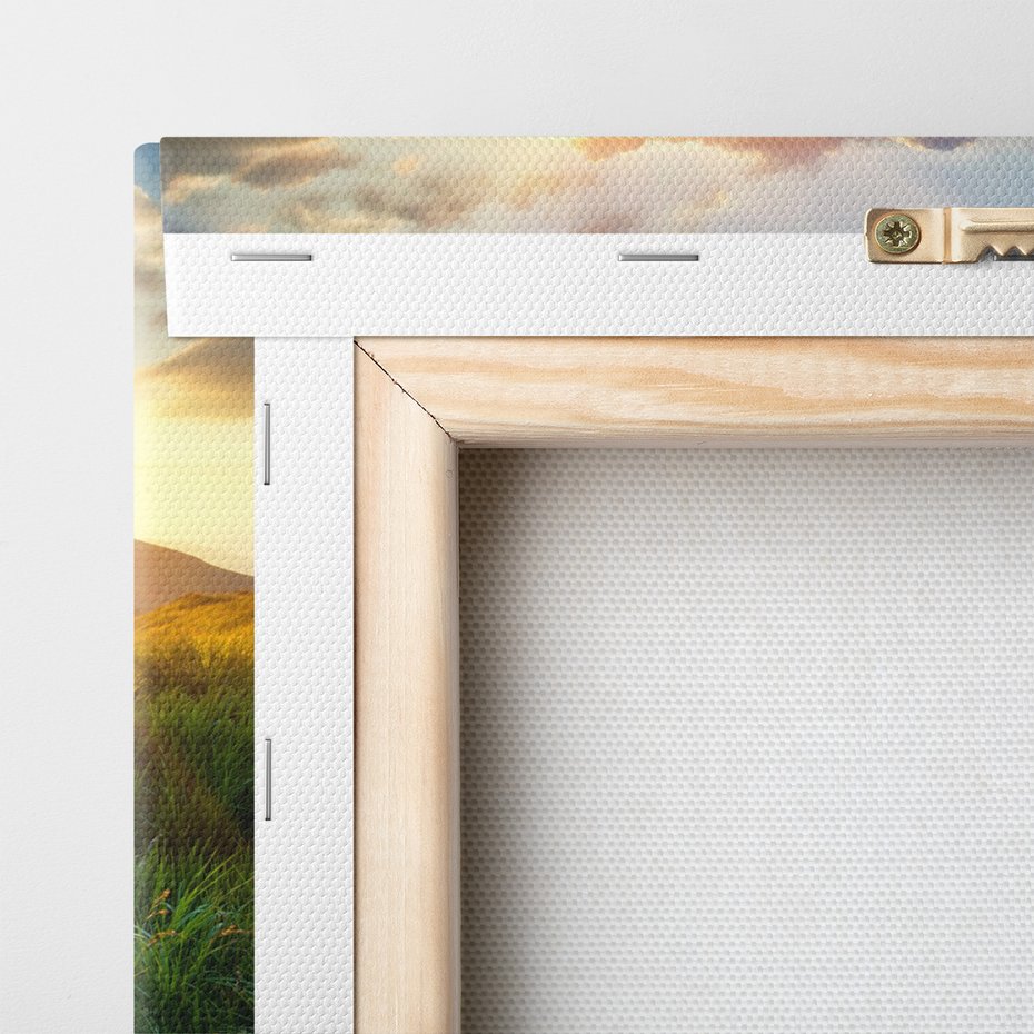 Obraz na płótnie - krajobraz, góry, słońce