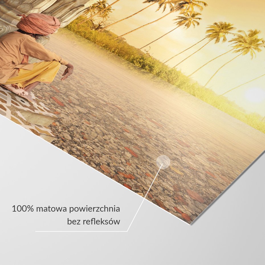 Fototapeta - człowiek, morze, palmy