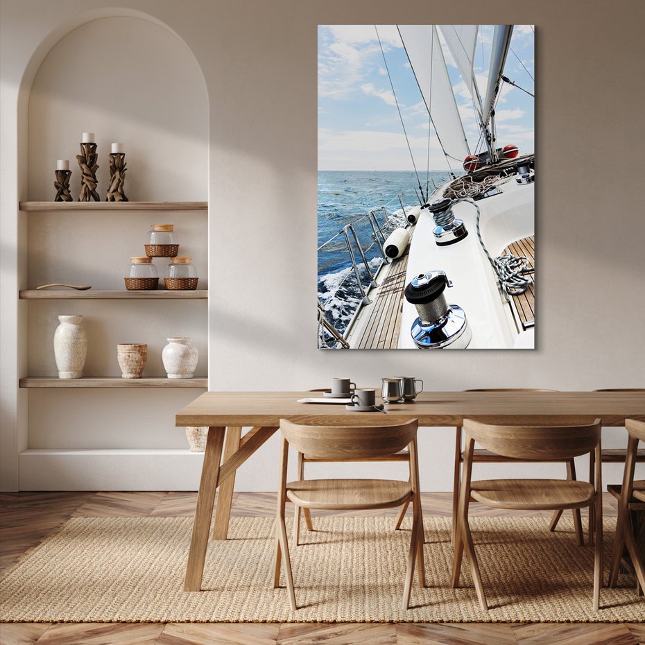Obraz na płótnie - żaglówka, morze, woda