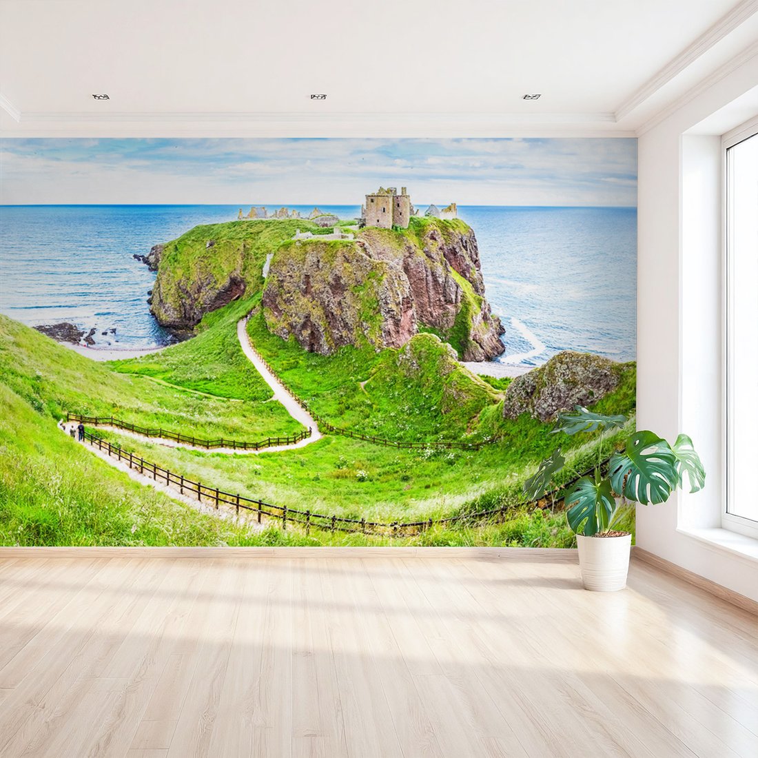 Fototapeta - zamek, morze, klif