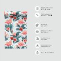 Tapeta - flamingo, kwiaty, liście