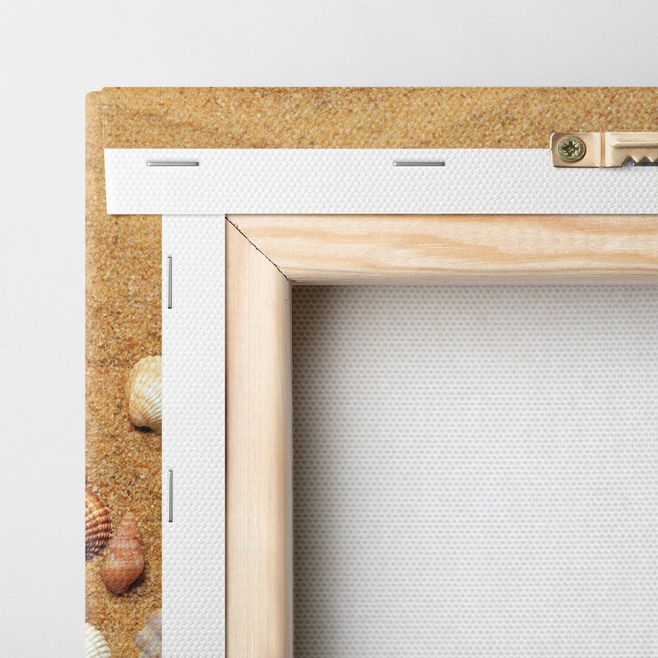 Obraz na płótnie - piasek, muszle, rozgwiazda