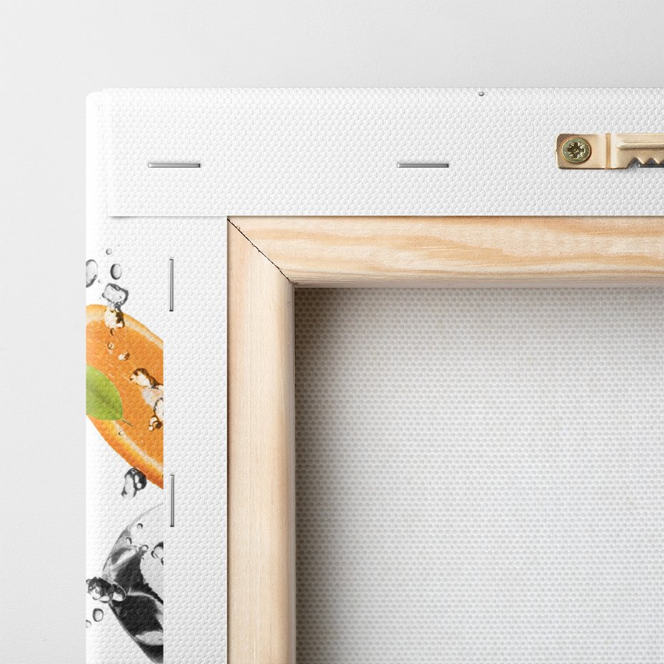 Obraz na płótnie - pomarańcze, lód, owoce