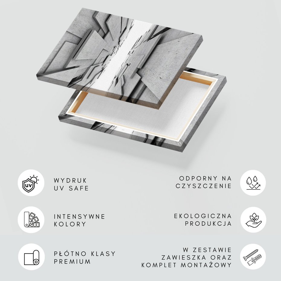 Obraz na płótnie - abstrakcja, beton, geometria
