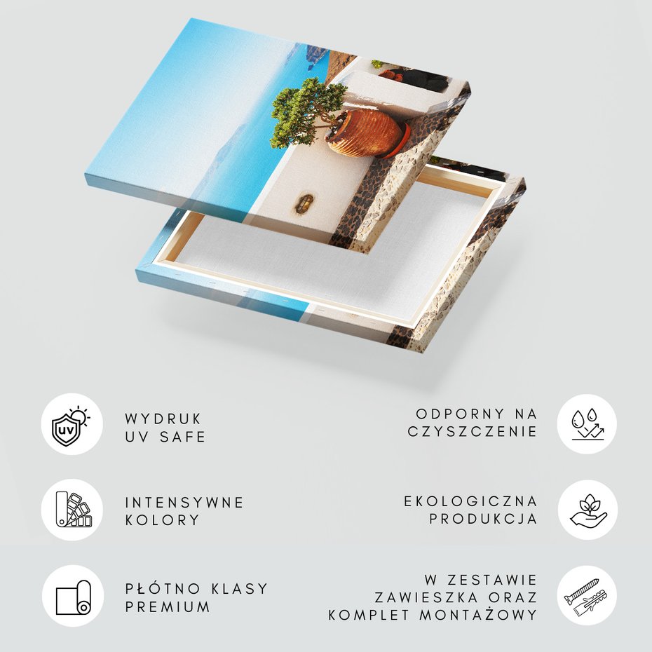 Obraz na płótnie - morze, wyspa, rośliny