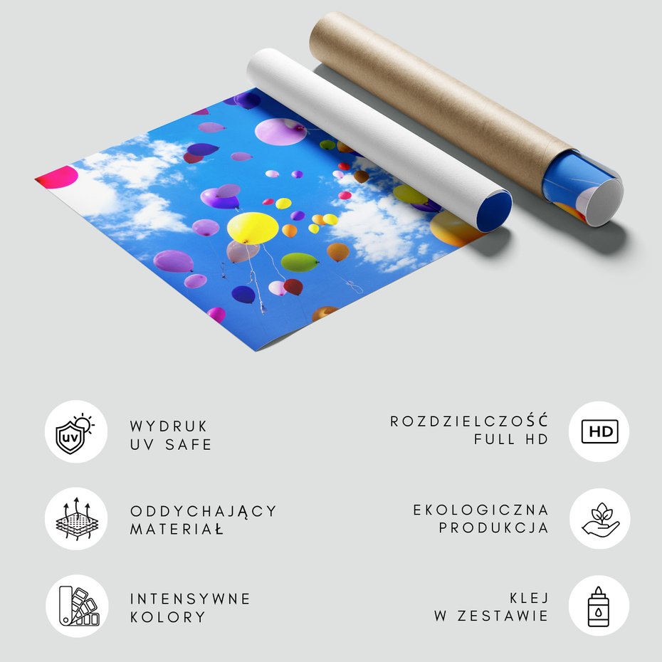 Fototapeta - balony, niebo, kolory