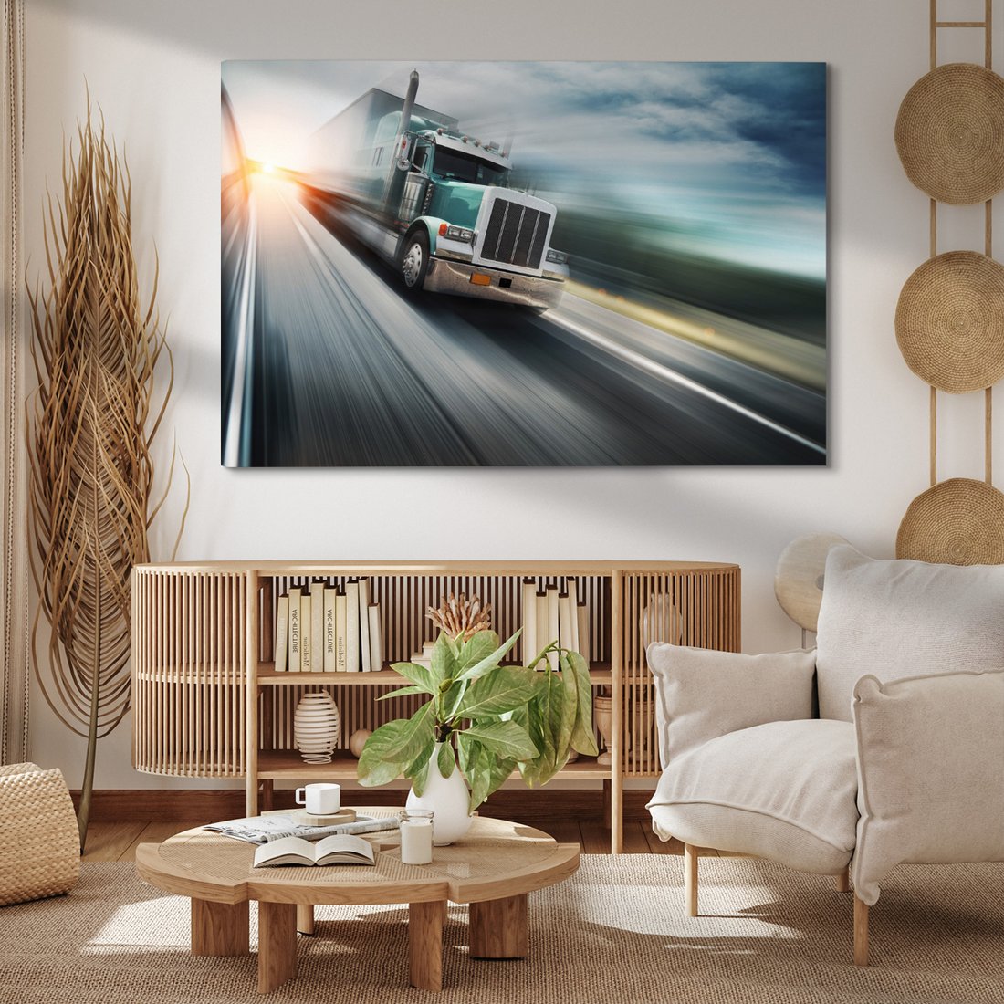 Obraz na płótnie - ciężarówka, transport, droga