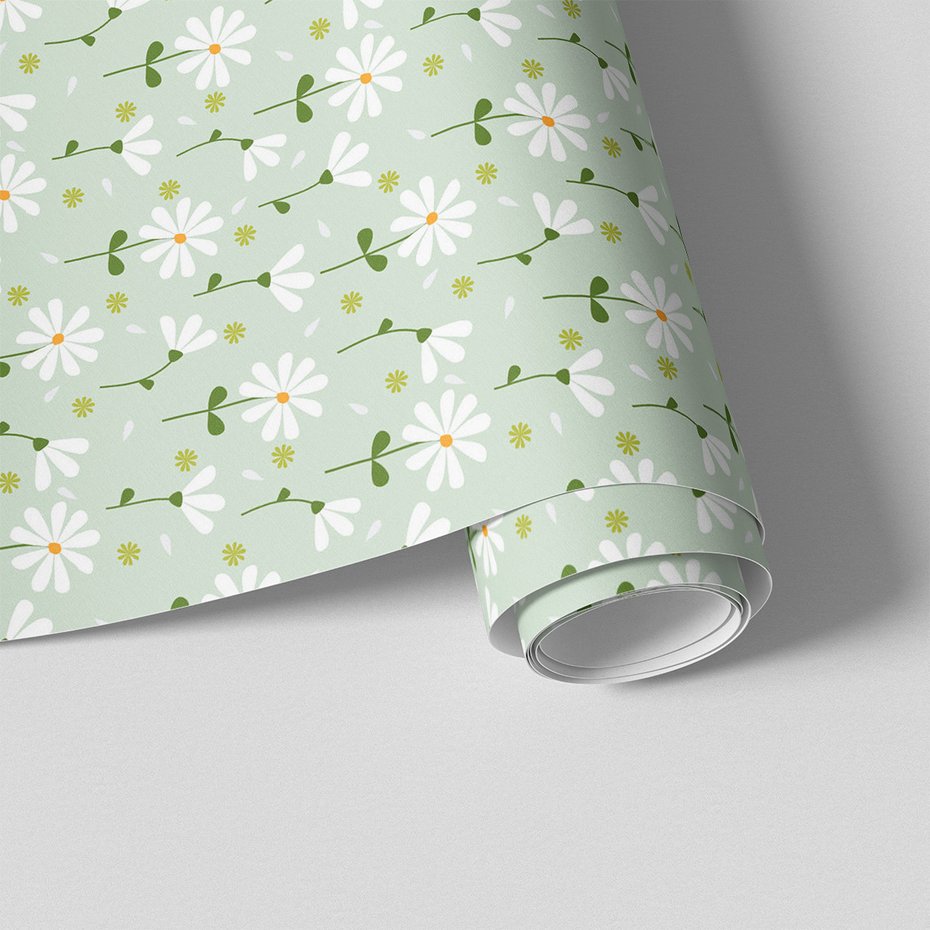 Tapeta - kwiaty, stokrotki, wzór