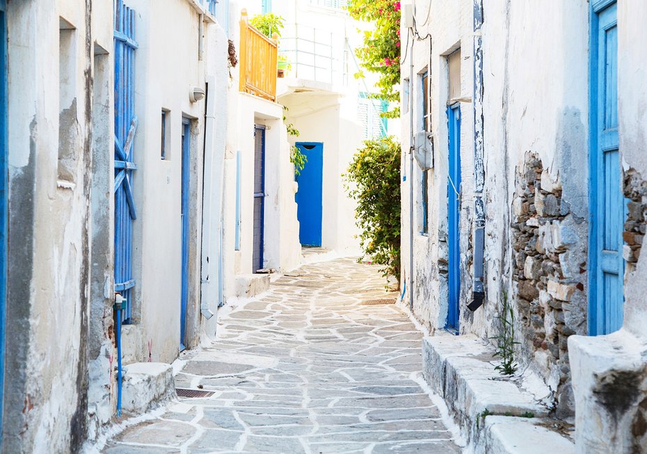 Fototapeta - uliczka, miasto, Grecja