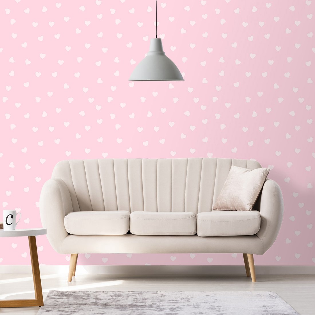 Tapeta - dziecięca, serca, tło,
