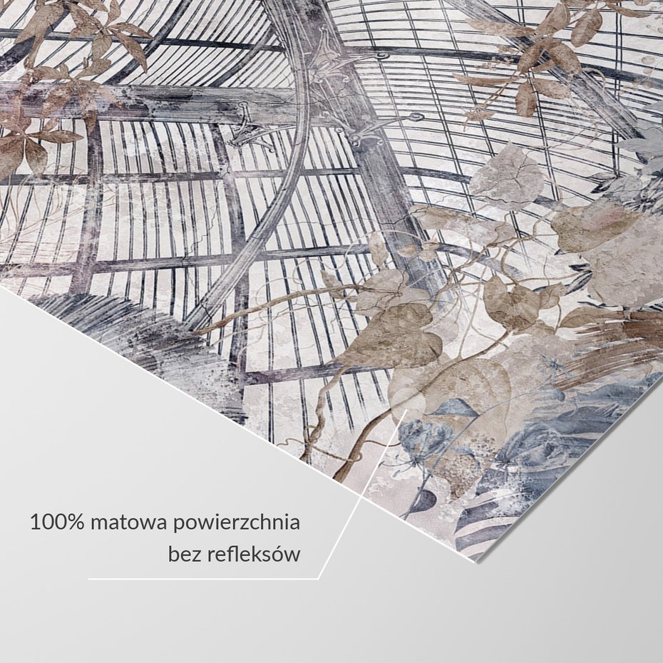 Fototapeta - loft, kwiaty, mural