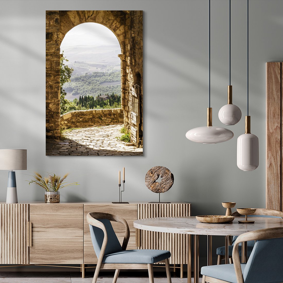 Obraz na płótnie - Toskania, krajobraz, kamień