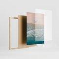 Zestaw obrazy w ramie, plakaty - plaża, morze, woda - rama drewno