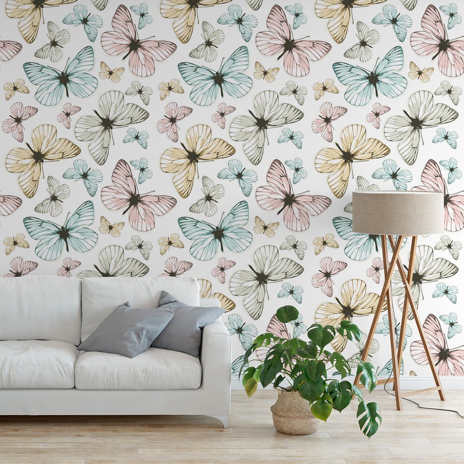 Tapeta - motyle, elegancja, delikatność
