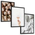 Zestaw obrazy w ramie, plakaty - róże, wino, pościel - rama czarna
