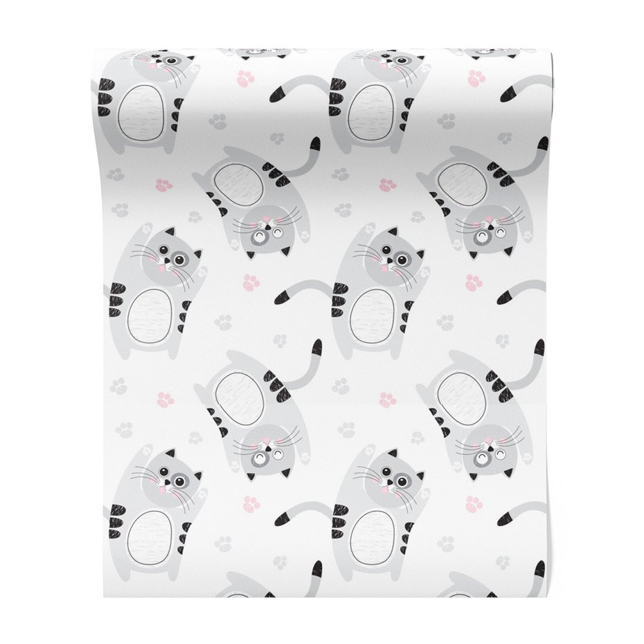 Tapeta - dziecięca, koty, tło,