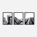 Zestaw obrazy w ramie, plakaty - architektura, budynki, miejski - rama czarna