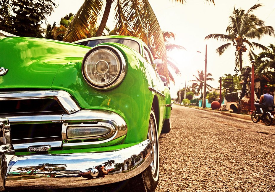 Fototapeta - samochód, ulica, kubańska